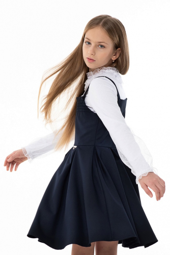 Синий школьный сарафан Mooriposh, модель 0239
