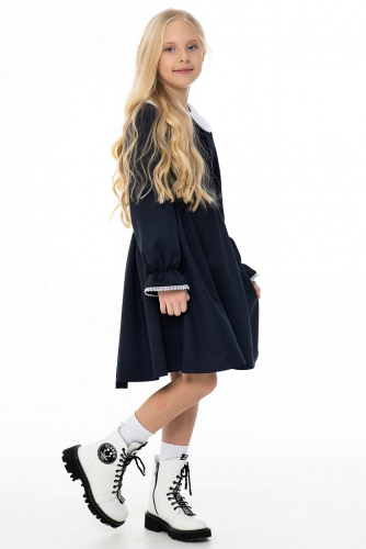 Синее школьное платье Mooriposh, модель 0169