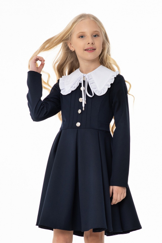 Синее школьное платье Mooriposh, модель 0167
