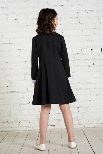 Чёрное школьное платье Mooriposh, модель 0163