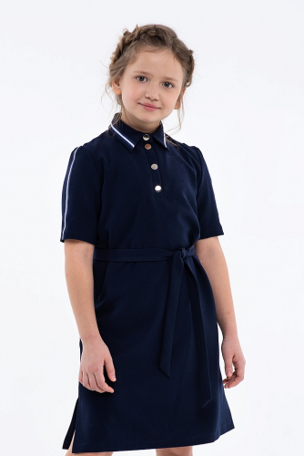 Синее школьное платье Mooriposh, модель 0156