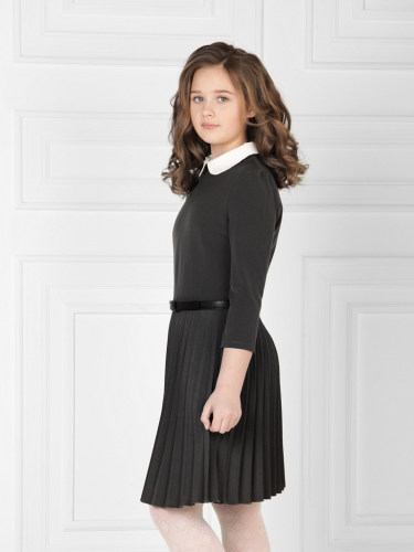 Серое школьное платье Mooriposh, модель 0146/1