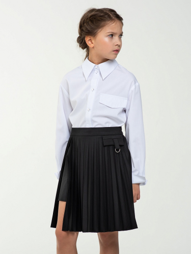 Черная юбка в складку для девочки Mooriposh, модель 0350