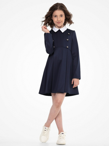 Синее школьное платье Mooriposh, модель 0149/1