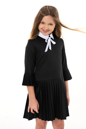 Чёрное школьное платье Mooriposh, модель 0164
