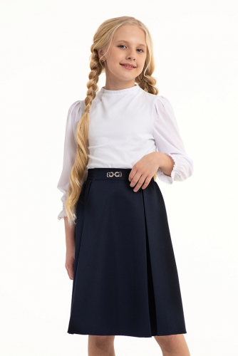 Синяя школьная юбка Mooriposh, модель 0348