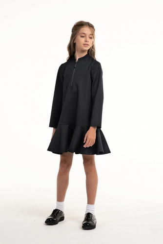 Черное школьное платье Mooriposh, модель 0175