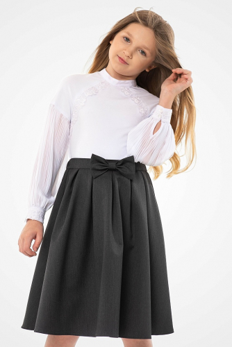 Серая школьная юбка Mooriposh, модель 0342
