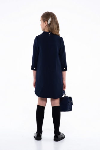 Синее школьное платье Mooriposh, модель 0155