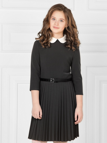 Серое школьное платье Mooriposh, модель 0146/1