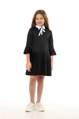 Чёрное школьное платье Mooriposh, модель 0164