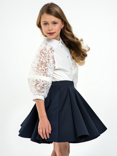 Синяя школьная юбка Mooriposh, модель 0359