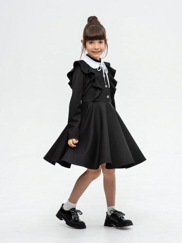 Черное школьное платье Mooriposh, модель 0178