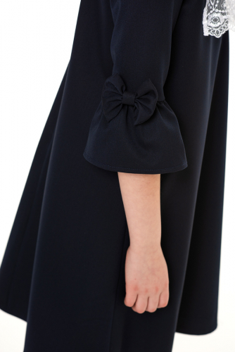 Синее школьное платье Mooriposh, модель 0159