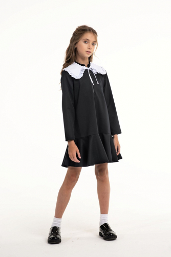 Черное школьное платье Mooriposh, модель 0175