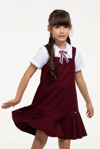 Бордовый сарафан для девочки Mooriposh, модель 0242