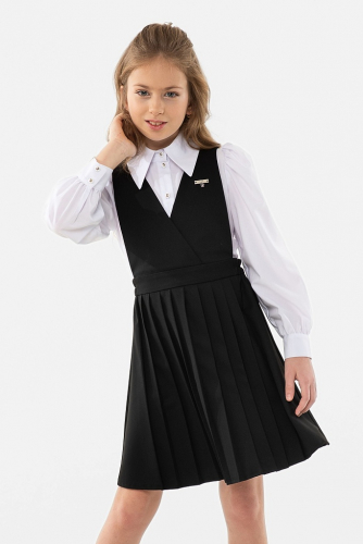 Черный школьный сарафан Mooriposh, модель 0238