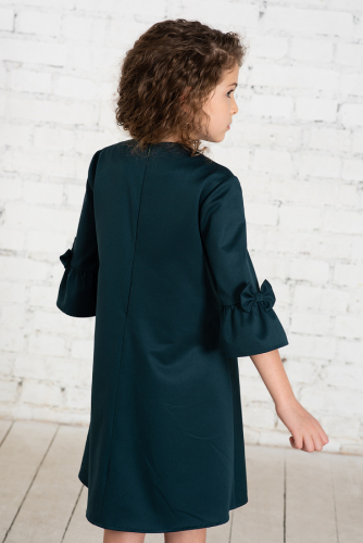 Зелёное школьное платье Mooriposh, модель 0159
