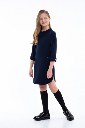 Синее школьное платье Mooriposh, модель 0155