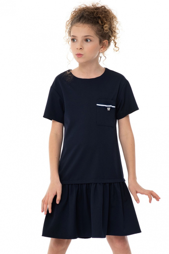 Синее школьное платье Mooriposh, модель 0170