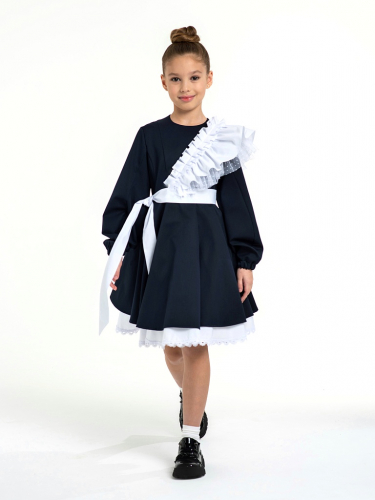 Синее школьное платье Mooriposh, модель 0183