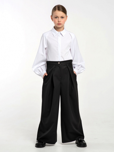 Черные школьные брюки для девочки Mooriposh, модель 0446