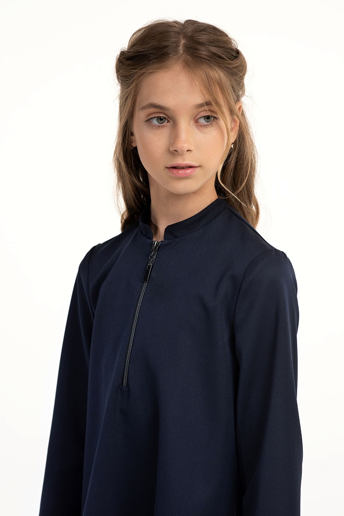 Синее школьное платье Mooriposh, модель 0175