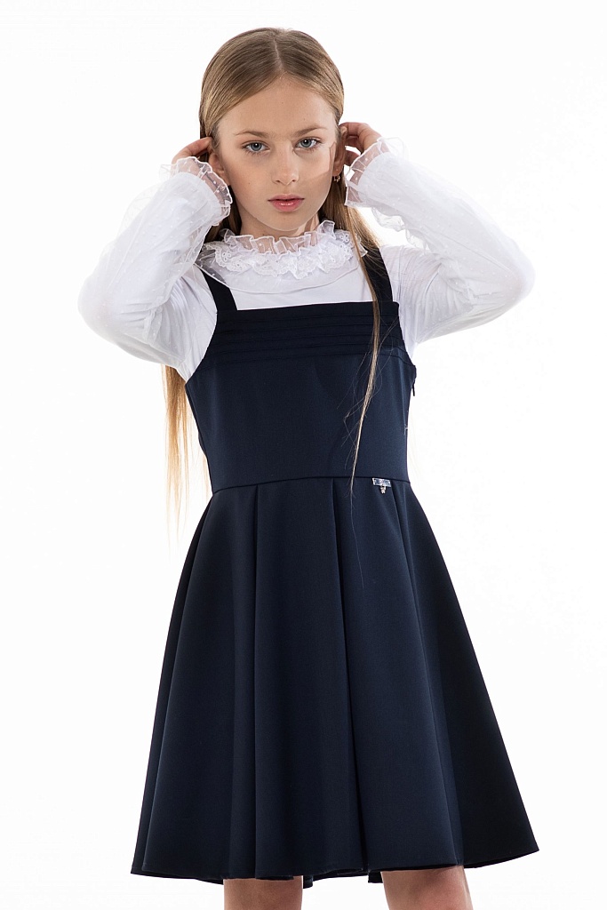 Синий школьный сарафан Mooriposh, модель 0239