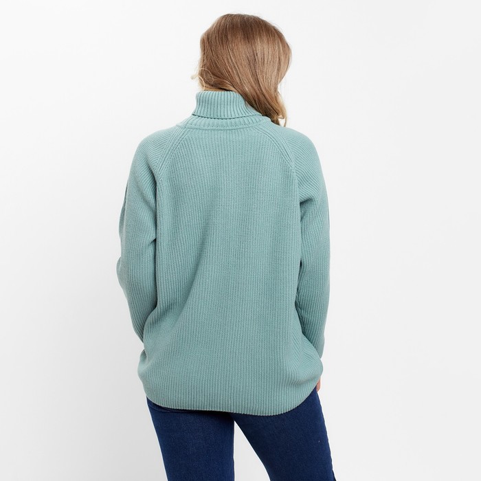 Джемпер женский MINAKU: Casual Collection цвет оливковый, размер 50