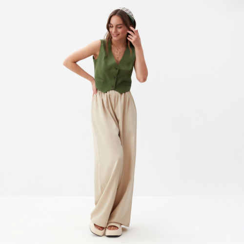Жилет женский MIST Linen, р. 42, зеленый