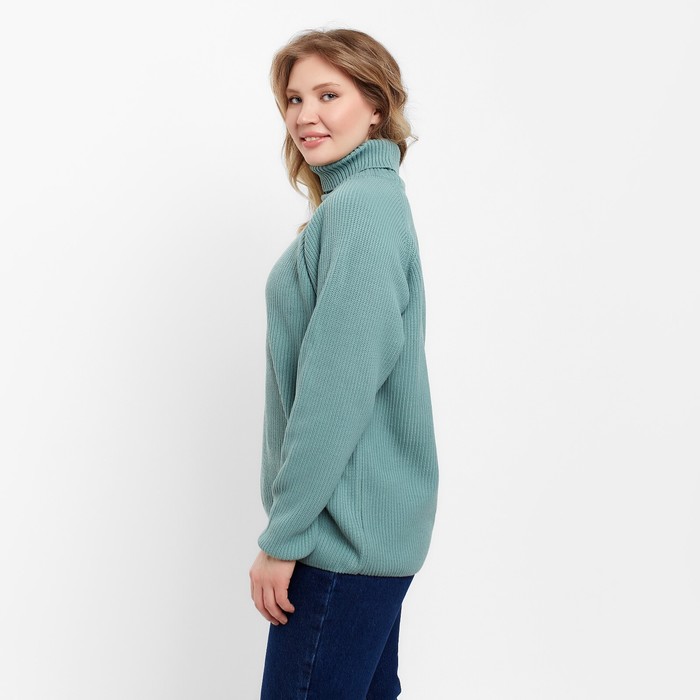 Джемпер женский MINAKU: Casual Collection цвет оливковый, размер 50