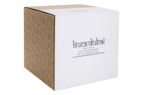 Бокал для вина, 400 мл, 4 шт, стекло Р, Dubai, 62190
