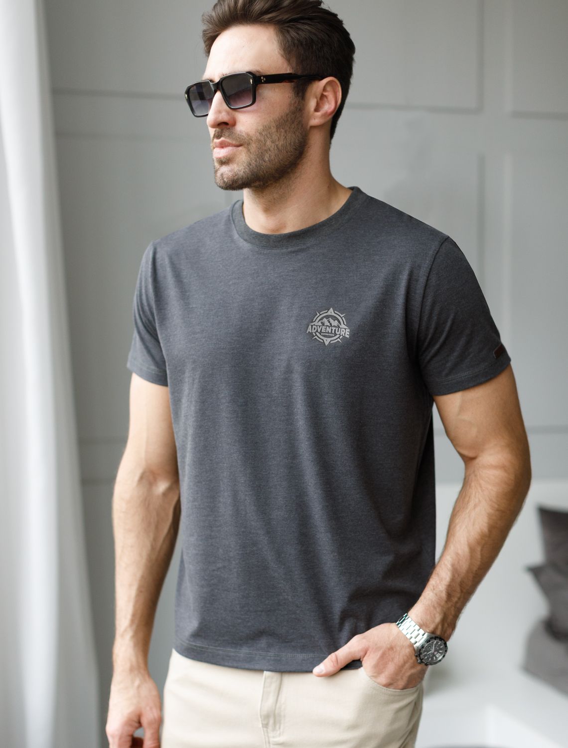 Футболка из премиального хлопка с авторским принтом