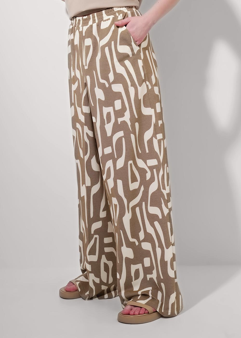 CLE 256849/172ззн Брюки женские 256849/172ззн св.коричневый/молочный