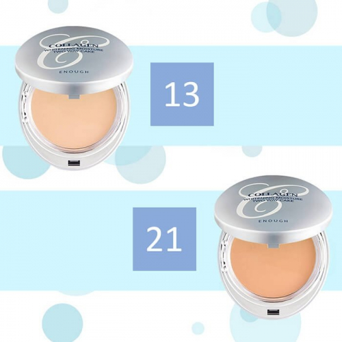Увлажняющая пудра с коллагеном со сменным блоком ENOUGH Collagen 3X Moisture Two-way Cake  SPF28 PA++ 13+13г