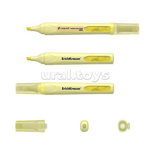 Текстмаркер с жидкими чернилами Visioline V-14 Liquid Pastel, цвет чернил желтый