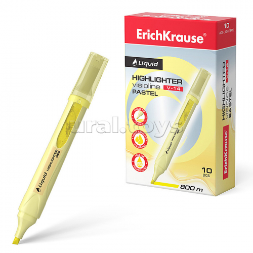 Текстмаркер с жидкими чернилами Visioline V-14 Liquid Pastel, цвет чернил желтый