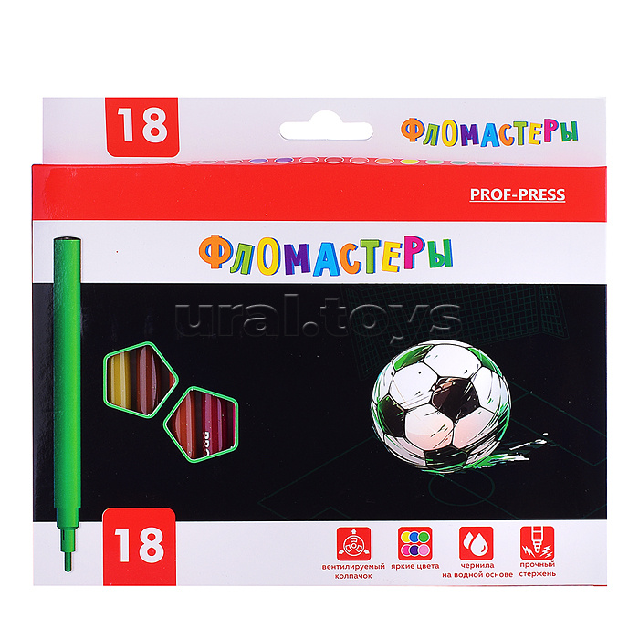 Фломастеры 18цв. с вентилир колпачком