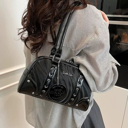 Женская кожаная сумка 1777 BLACK