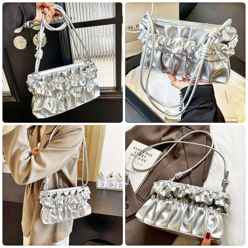 Женская кожаная сумка 6638 SILVER