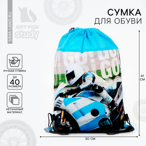 Мешок для обуви GO, нетканое полотно, размер 41×30 см