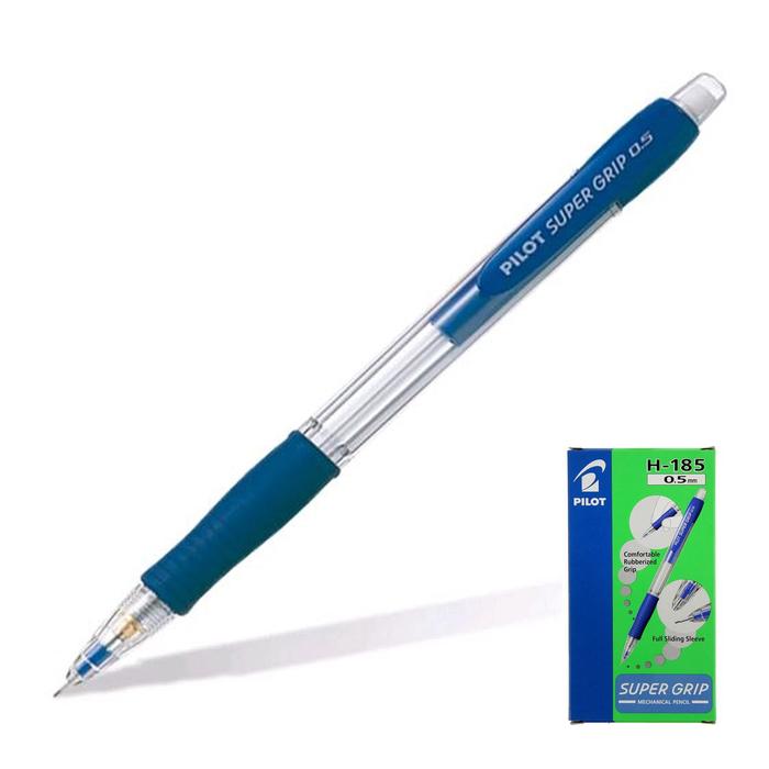 Карандаш механический Pilot Super Grip, 0.5 мм, резиновый упор, синий