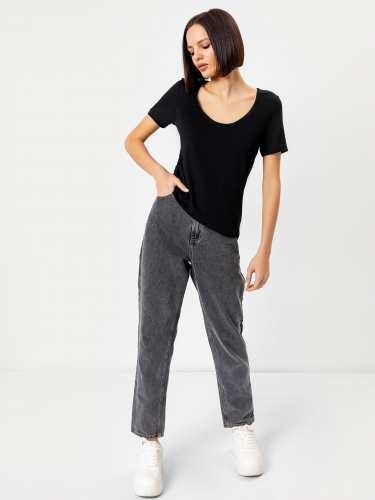 Футболка женская regular fit в черном цвете