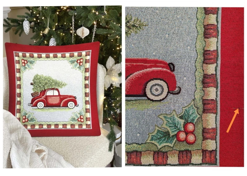 Outlet Новогодняя ярмарка Машина Наволочка 45х45 см 2518614 золото