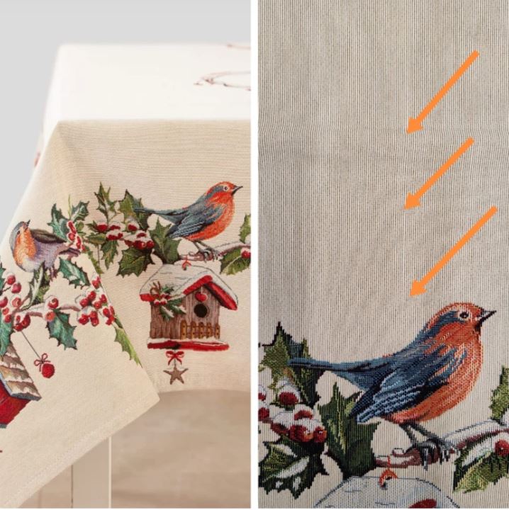 Outlet Зимний пир Скворечники Скатерть 140х140 см 2517512