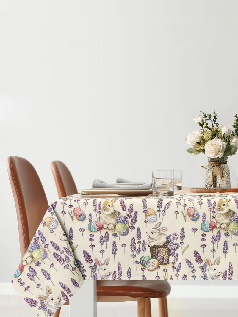 Лавандово-сиреневое настроение Скатерть 140х220 см Н/Р Белый 2413278 РАСПРОДАЖА