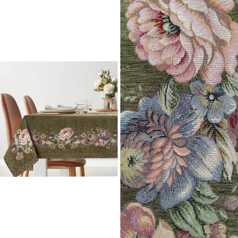 Outlet ЗС Зеленая Покрывало Скатерть прямоугольная 155х290 см 2517286