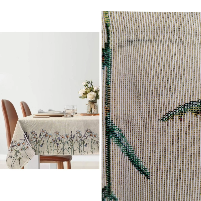 Outlet Ромашки меланж Гладкий фон Скатерть 140х180 см 2517129