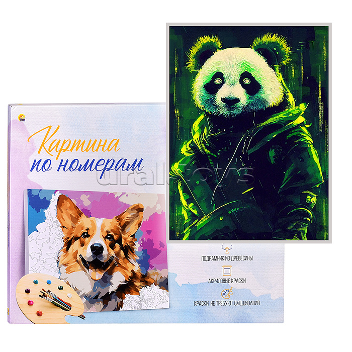 Холст с красками 40х50 по номерам