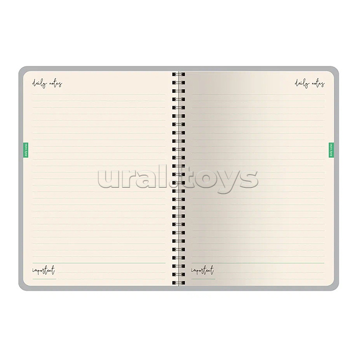 Ежедневник на золотом гребне «Cute diary» А5, BV, 136 л,